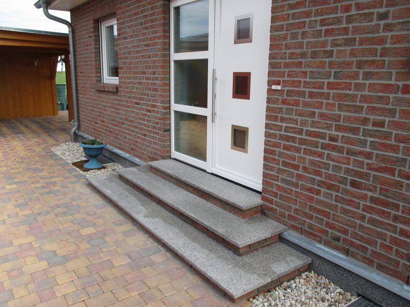 drei stufige Podest Treppe
